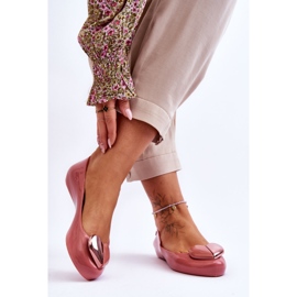 ZAXY Damen Ballerinas mit Herz LL285028 Pink rosa 2