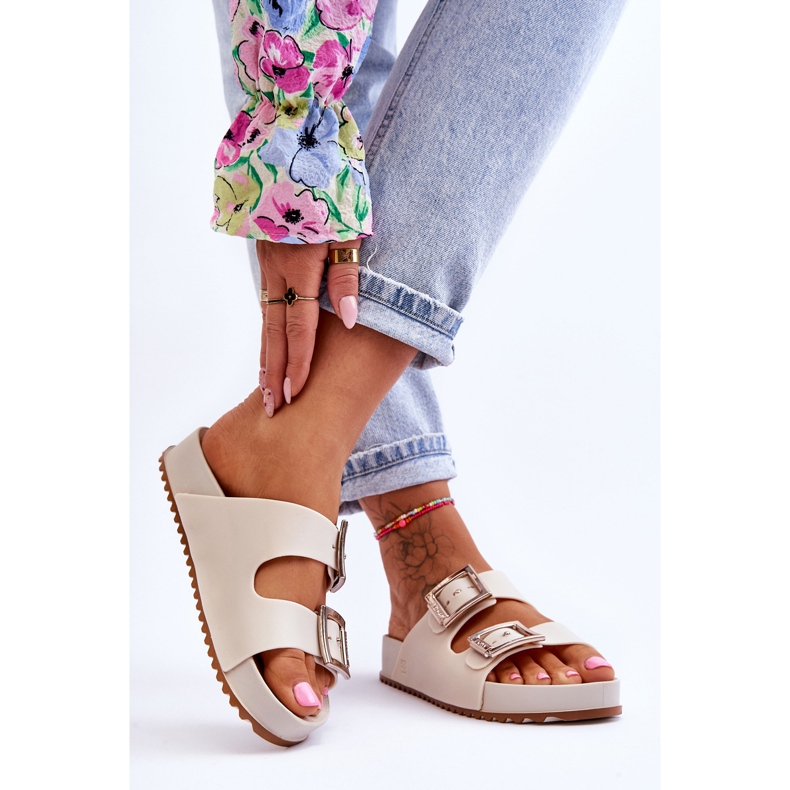 Damen ZAXY HH285149 Glatte Hausschuhe Hellbeige 2