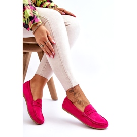 Klassische Wildlederloafer für Damen Fuchsia Ivana rosa 3