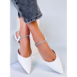 BM Ballerinas mit offener Ferse von Durie White weiß 2