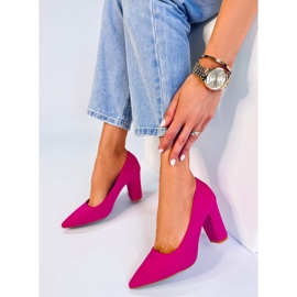 BM Eilish Fuchsia Chunky Heel Pumps rosa 2