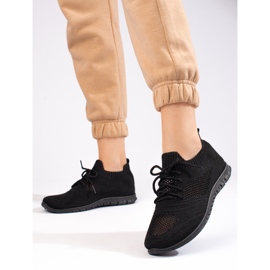 W. Potocki Leichter durchbrochener Damensportschuh Potocki schwarz 1