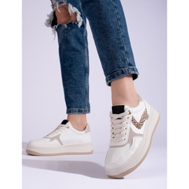 Shelovet Sneaker mit klobiger Sohle weiß 1