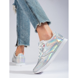 Shelovet silberne holografische Turnschuhe 2
