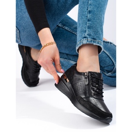 Schwarze Shelovet-Sneaker mit Keilabsatz 1