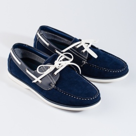 Shelovet marineblaue Wildlederloafer für Herren 1