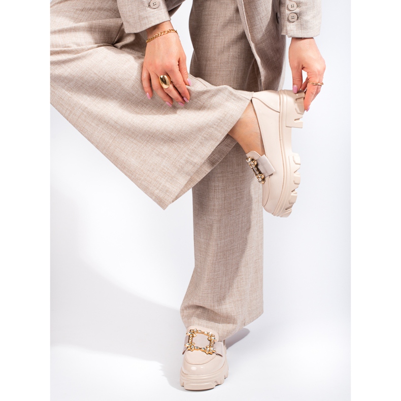 W. Potocki Beige Damenschuhe mit Shelovet-Schnalle 2