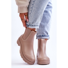 BM Carme Beige Slip-on-Stiefel aus Gummi 1