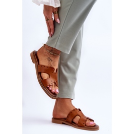 Lemar Damensandalen mit dekorativen Ausschnitten Brown Emily braun 4