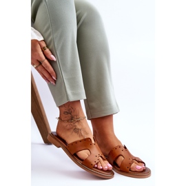 Lemar Damensandalen mit dekorativen Ausschnitten Brown Emily braun 6