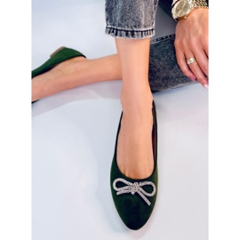 Batten Green Almond Toe Ballerinas grün 2