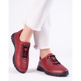 Bordeauxrote Sportschuhe aus Leder von T.Sokolski 1