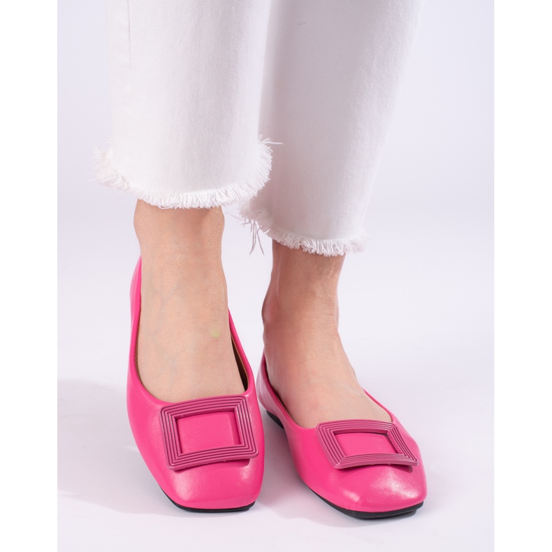 Rosa Ballerinas für Damen mit Shelovet-Dekoration 1