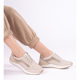 Beige Sportschuhe für Damen von Shelovet 1