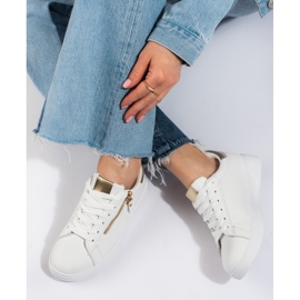 Klassische weiße Sportschuhe von Shelovet für Damen 2