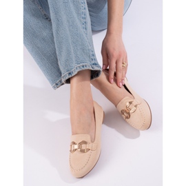 Bequeme beige Wildleder-Loafer von Shelovet 1