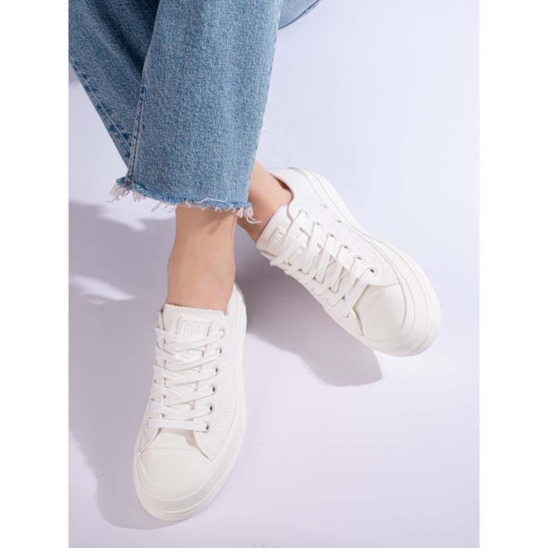 Damenturnschuhe auf der Plattform weiß Big Star LL274968101 1