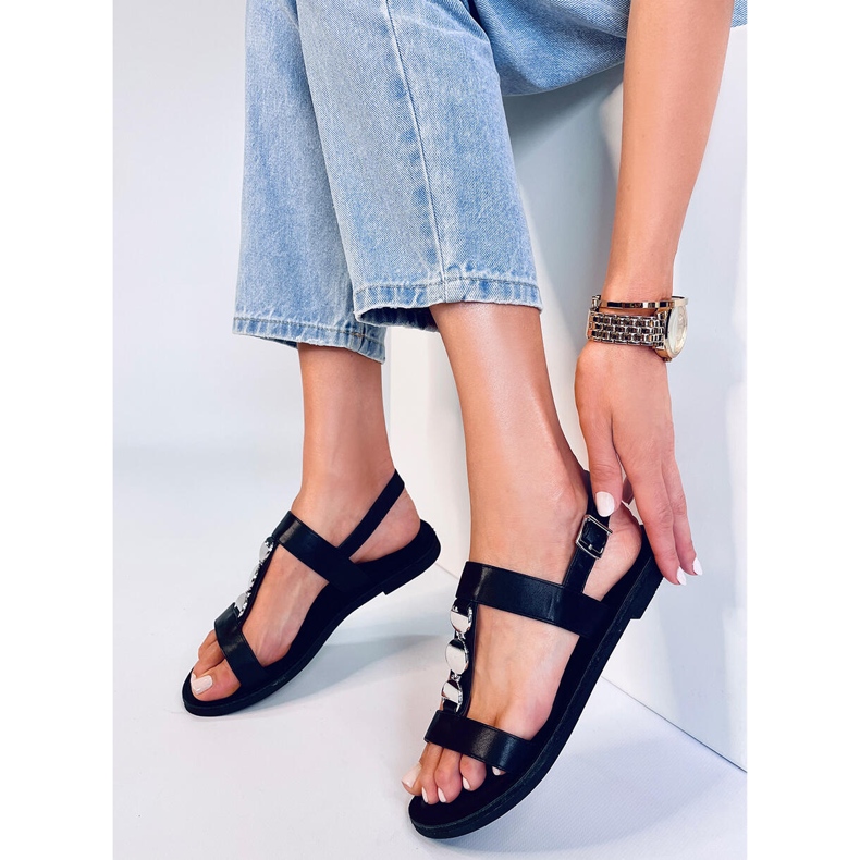 BM Cheek Black Metallic Damensandalen schwarz 2