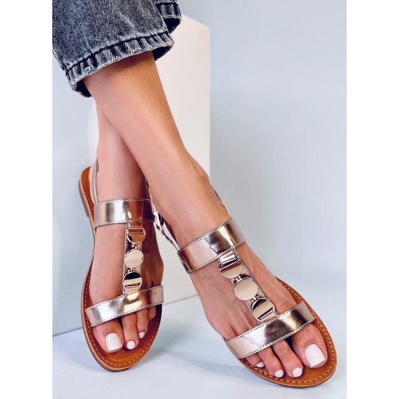 BM Cheek Champagne Metallic-Sandalen für Damen rosa 1