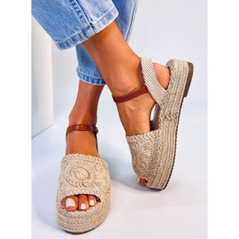 Boho Ingram Beige Espadrille-Sandalen 1