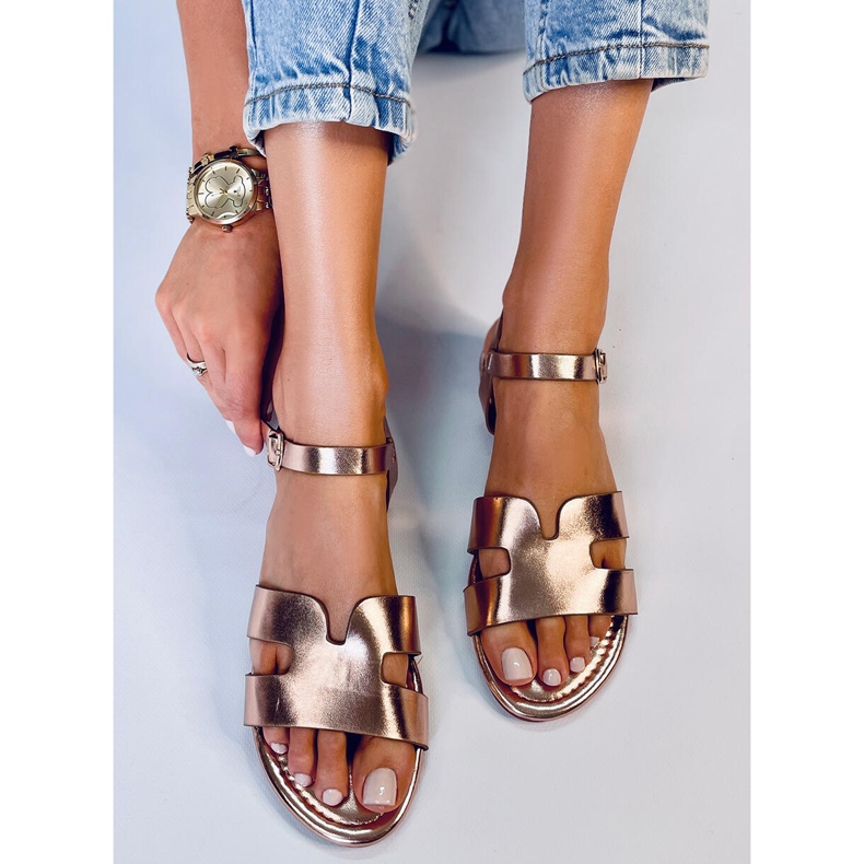 Forney Champagne Damensandalen golden 1