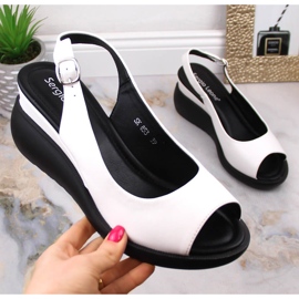 Keilsandalen für Damen weiß Sergio Leone SK853 1