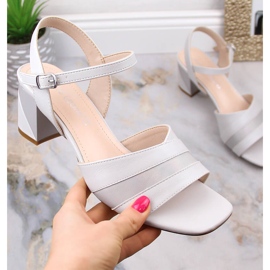 Elegante graue Damensandalen auf der Post Sergio Leone SK897 1