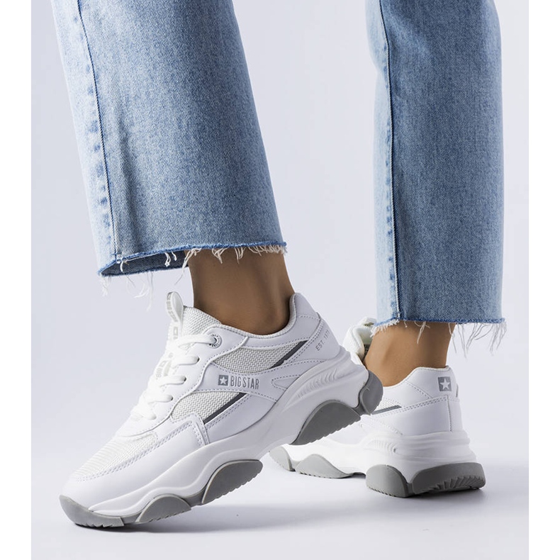 Weiße und graue Big Star Sneakers JJ274579 1