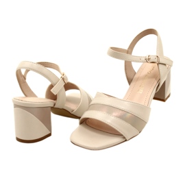 Elegante Sandalen auf der Post Sergio Leone SK897 Beige 5