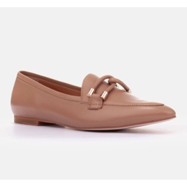 Marco Shoes Verzierte Loafer beige 1