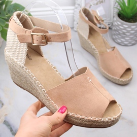 Damen-Espadrilles eVento 4576 Keilsandalen beige 1