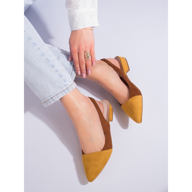 Pumps mit offenem Absatz für Damen Shelovet braun 1