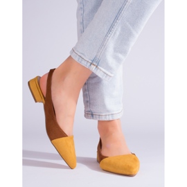 Pumps mit offenem Absatz für Damen Shelovet braun 2