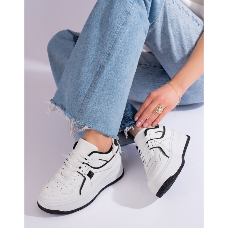 Damen Sportschuhe Shelovet weiß und schwarz 1