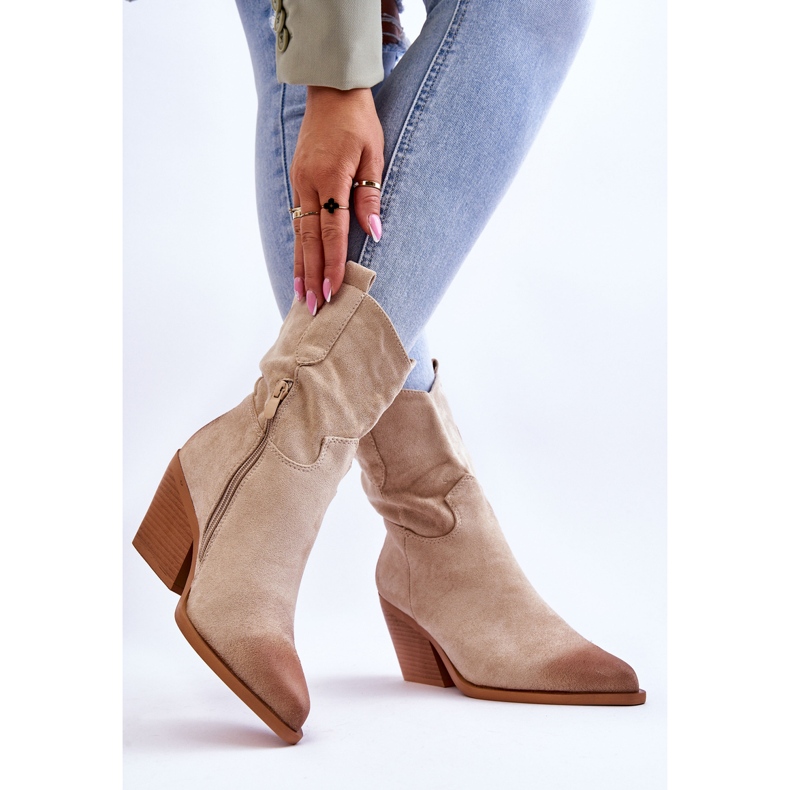 PG1 Sevilla Beige Wildleder Cowboystiefel 2
