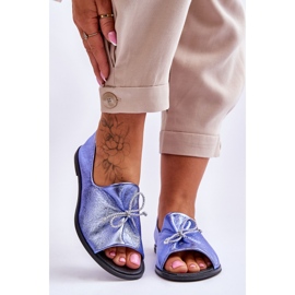 Damen Leder Ballerinas Nicole 2660/066 Blau 1