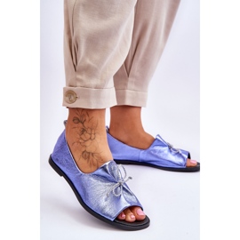 Damen Leder Ballerinas Nicole 2660/066 Blau 2