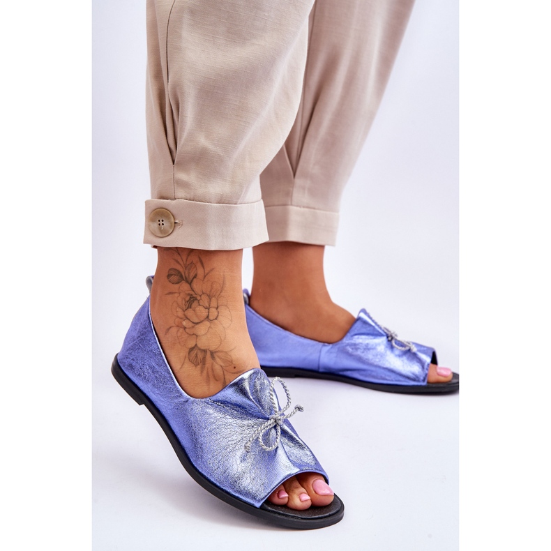 Damen Leder Ballerinas Nicole 2660/066 Blau 2