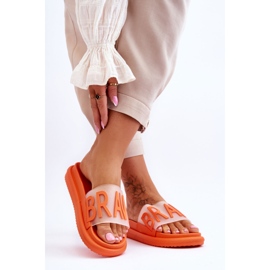 Vinceza Orangefarbene Brave-Plateaupantoffeln für Damen 2