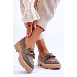 Damen Wildleder Slipper S.Barski HX52-222 Grau 2