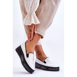 S.Barski Plateausneaker aus Leder zum Hineinschlüpfen Weiß Madeline 2