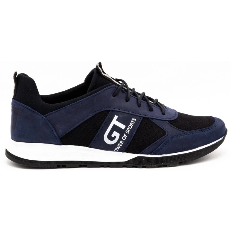 Polbut Freizeitschuhe für Herren aus Leder 2111P marineblau 1