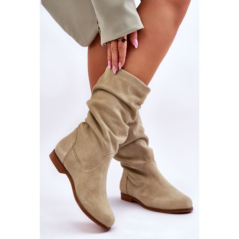 Damen Wildlederstiefel Maciejka 05057-09 Hellgrün 2