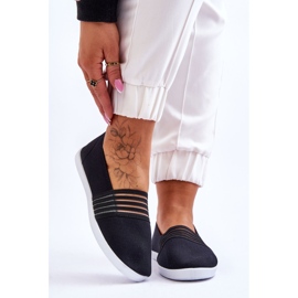 S.Barski Damen-Sneaker aus Stoff zum Hineinschlüpfen Schwarze Lilien 1