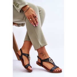 Flache Sandalen S.Barski KV-5541-32 Schwarz 1