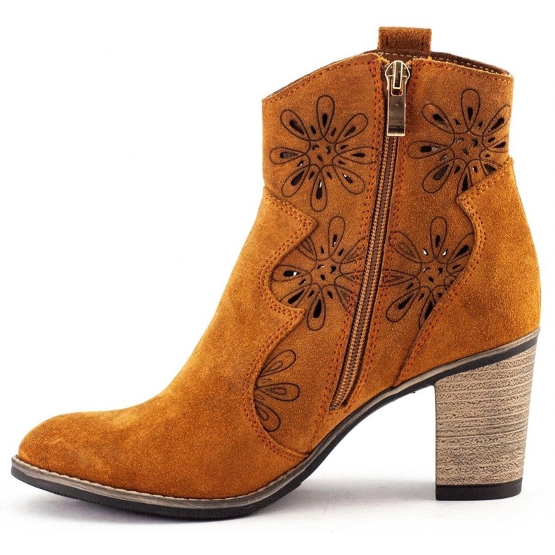 Olivier Durchbrochene High Heels Lena rot orange 1