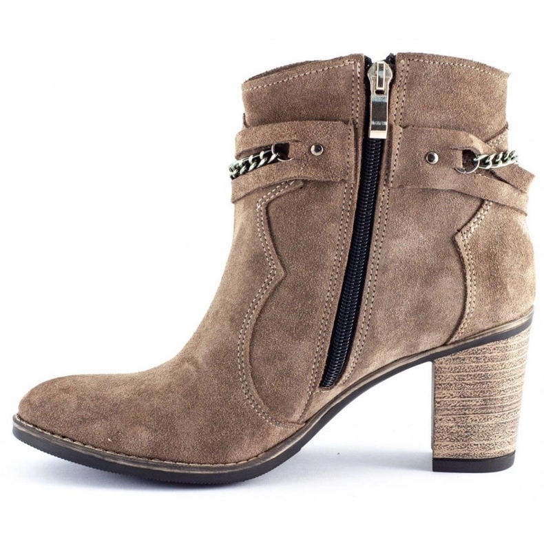 Olivier Stiefel mit Kette Megi beige 1