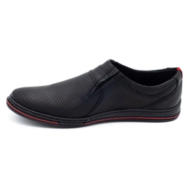 Polbut Herren Lederschuhe 362 schwarze Perforation 1