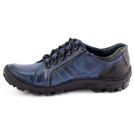 KOMODO Herren Trekkingschuhe Leder 904 marineblau 1