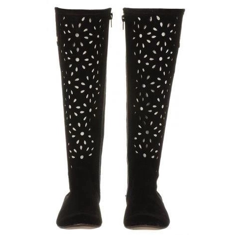 Olivier Schwarze durchbrochene Stiefel für Damen 2